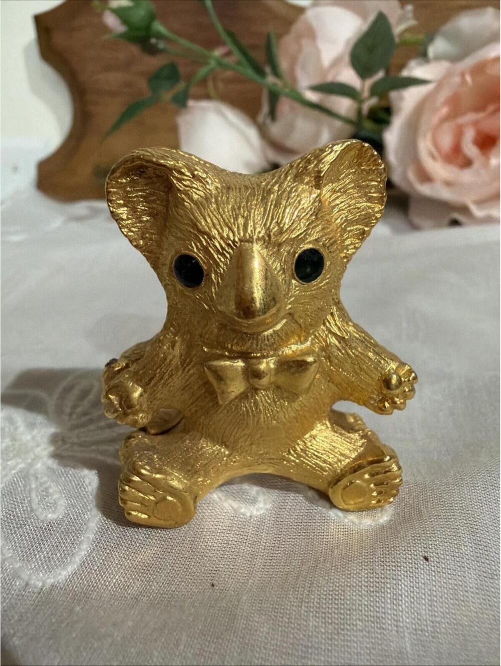 VTG Rare 1970's Revlon Charlie Gold Koala Bear Perfume Compact David Webb Unused